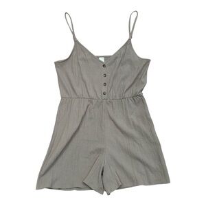 H&M Taupe Textured Romper - Size XL